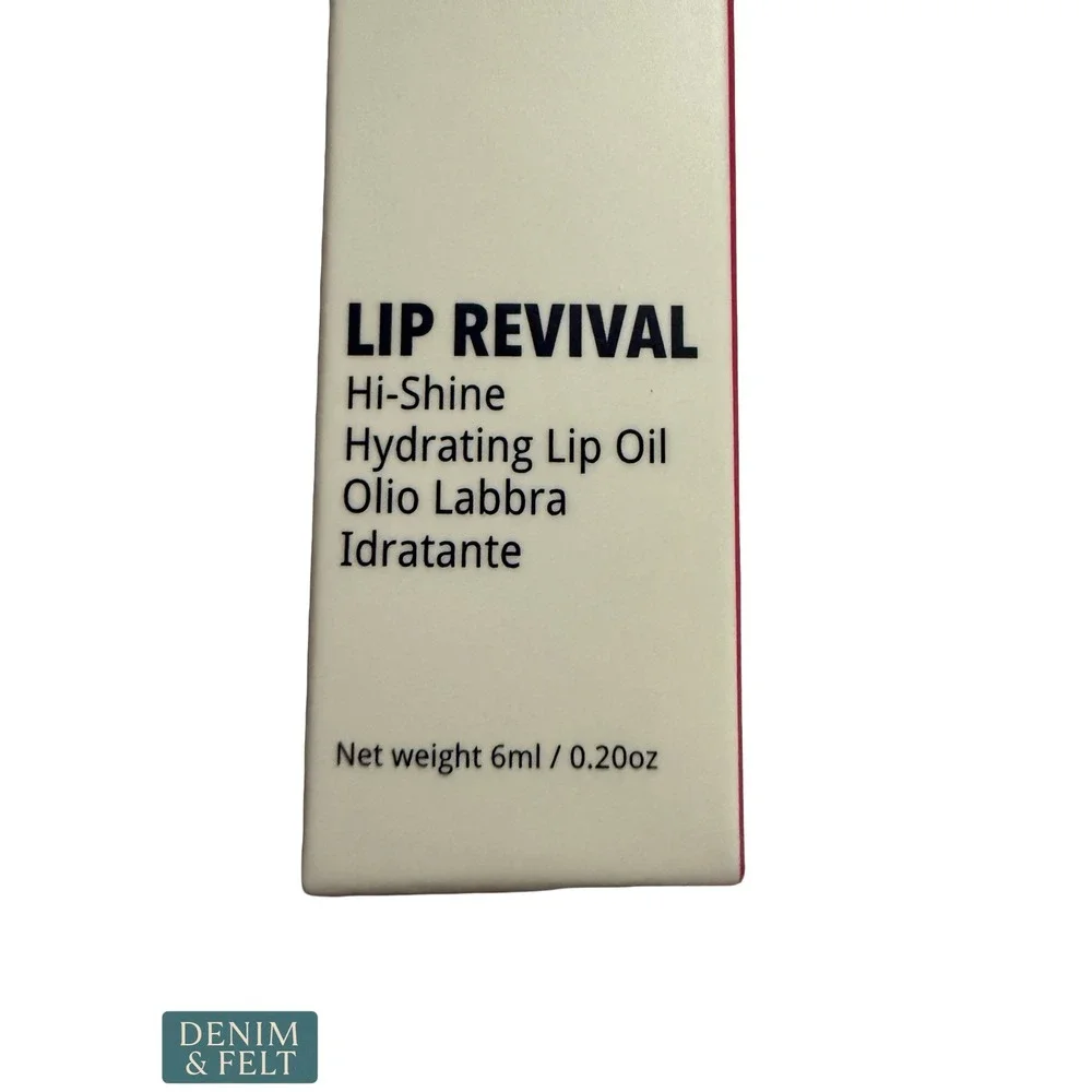 NEW Beauty For Real Lip Revival Hi-Shine Hydrating Lip Oil Raspberry Beret 6ml